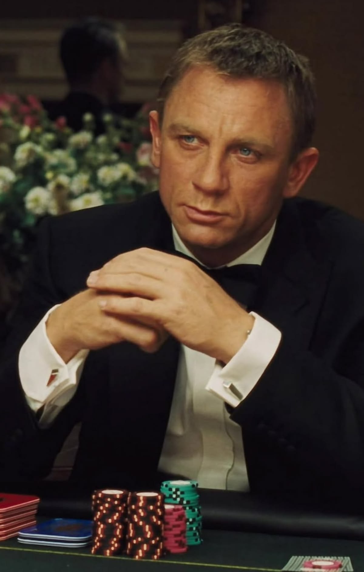 James Bond at a poker table