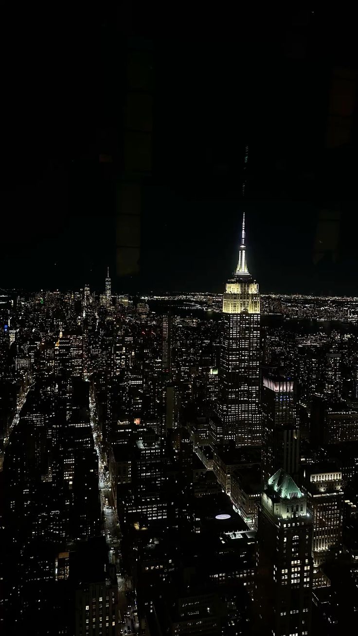 New York city skyline at night